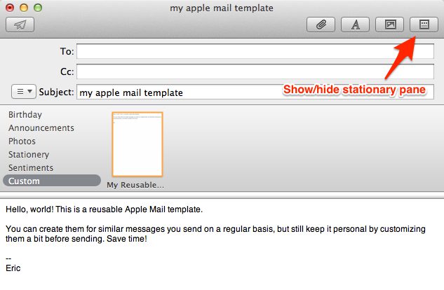 create email template outlook for mac